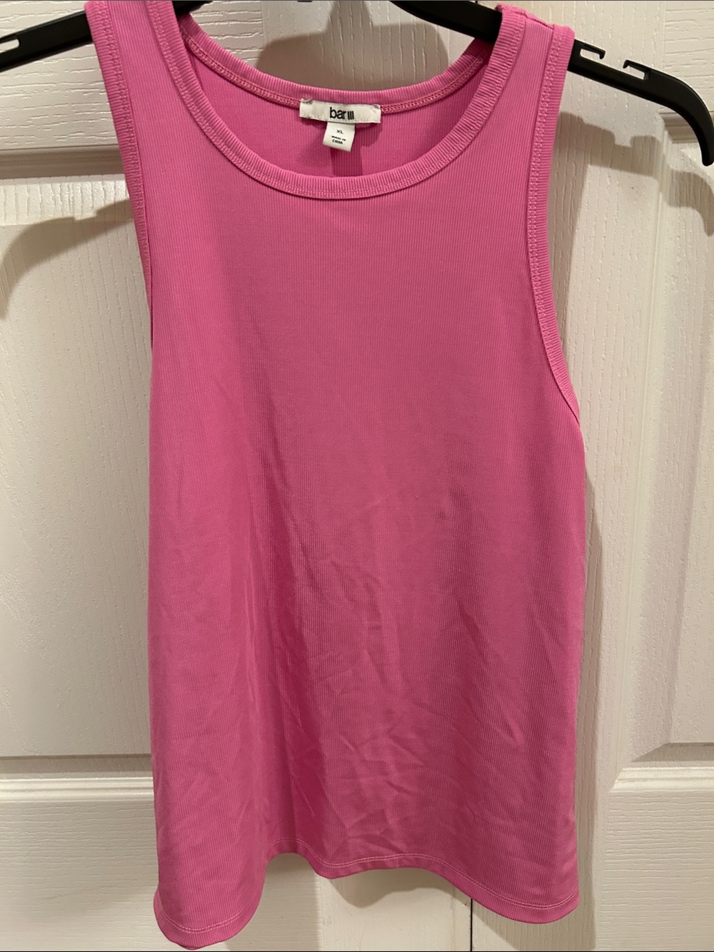 Bar III Hot Pink Ribbed Tank